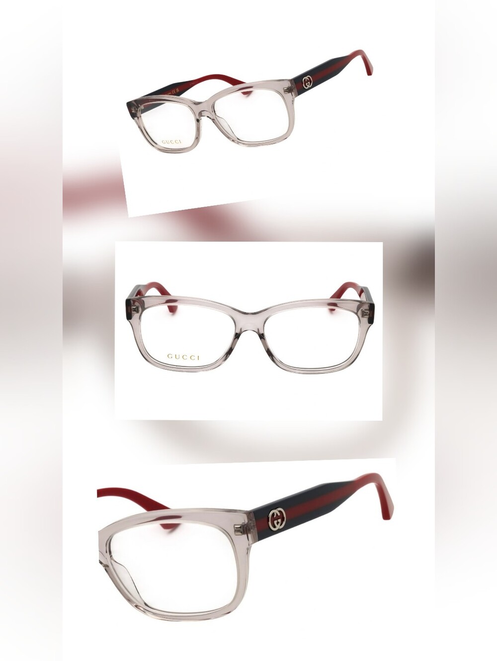 Gucci GG0278ON, Transparent Taupe / Transparent Grey, Size55X15X145, For Woman